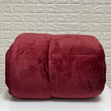 Winter Double Quilt in Coral Fleece Fancy Home Trentino Solid Color Various Colors 260x260 cm