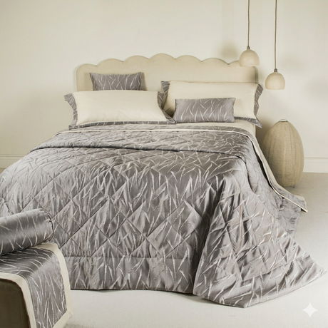 Trapuntino Matrimoniale Fascino Battaglia - 270x270 cm (Vari Colori)