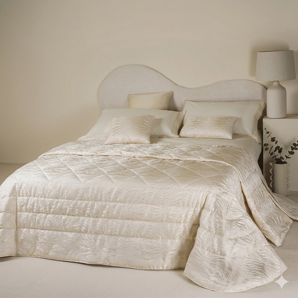 Trapuntino Matrimoniale Keran Battaglia - 270x270 cm (Varie Varianti Colore)
