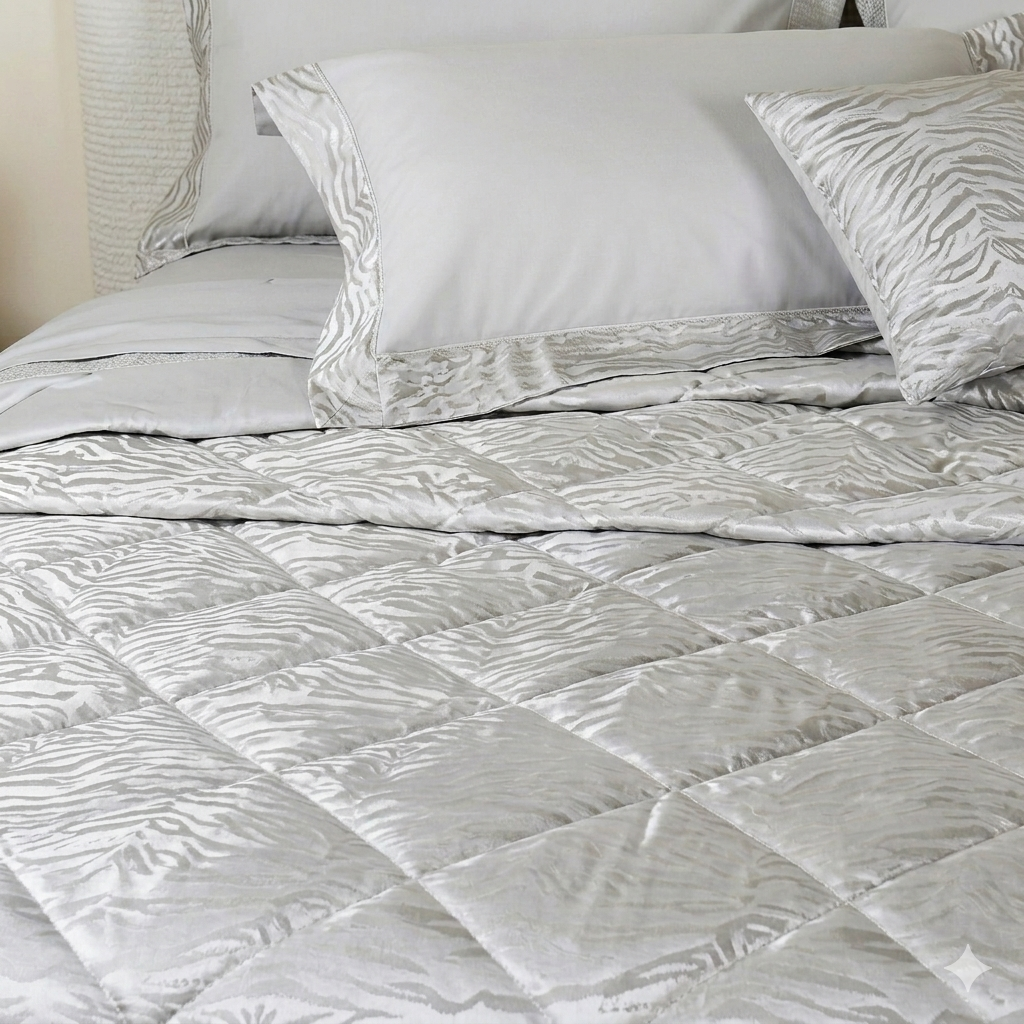Trapuntino Matrimoniale Keran Battaglia - 270x270 cm (Varie Varianti Colore)