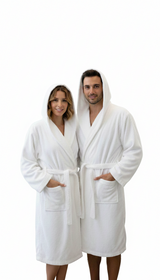Dettaglio trama microspugna 280g accappatoio Botticelli Home Bianco