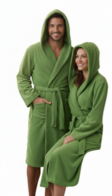 Dettaglio trama microspugna 280g accappatoio Botticelli Home Verde