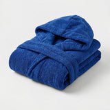 Accappatoio taglie comode grandi 3xl-8xl Ruocco Home spugna blu royal piegato