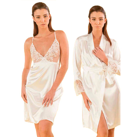 Complete Women's Tank Top + Dressing Gown Pierre Cardin Stefania - luxury line - Bride