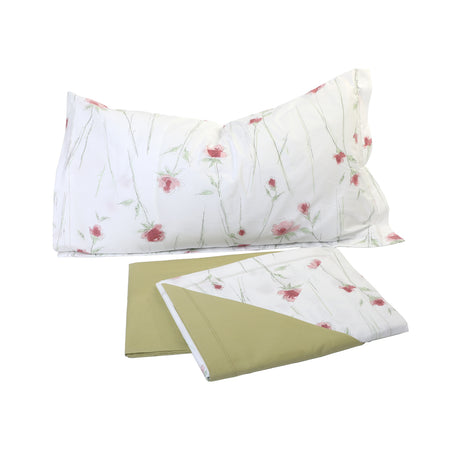 Botticelli Home Fiore Double Patterned Sheet Set with 4 Pillowcases (Various Colours)