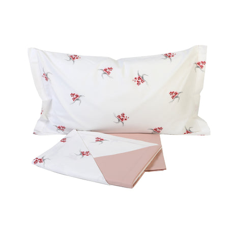 Botticelli Home Violetta Double Bed Set with 4 Pillowcases (Various Colours)