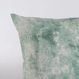 Dettaglio del percalle di cotone verde per il completo letto matrimoniale Incanto Sary.