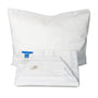 Set lenzuolino per culla lettino in piquet e tela Aida colore blu