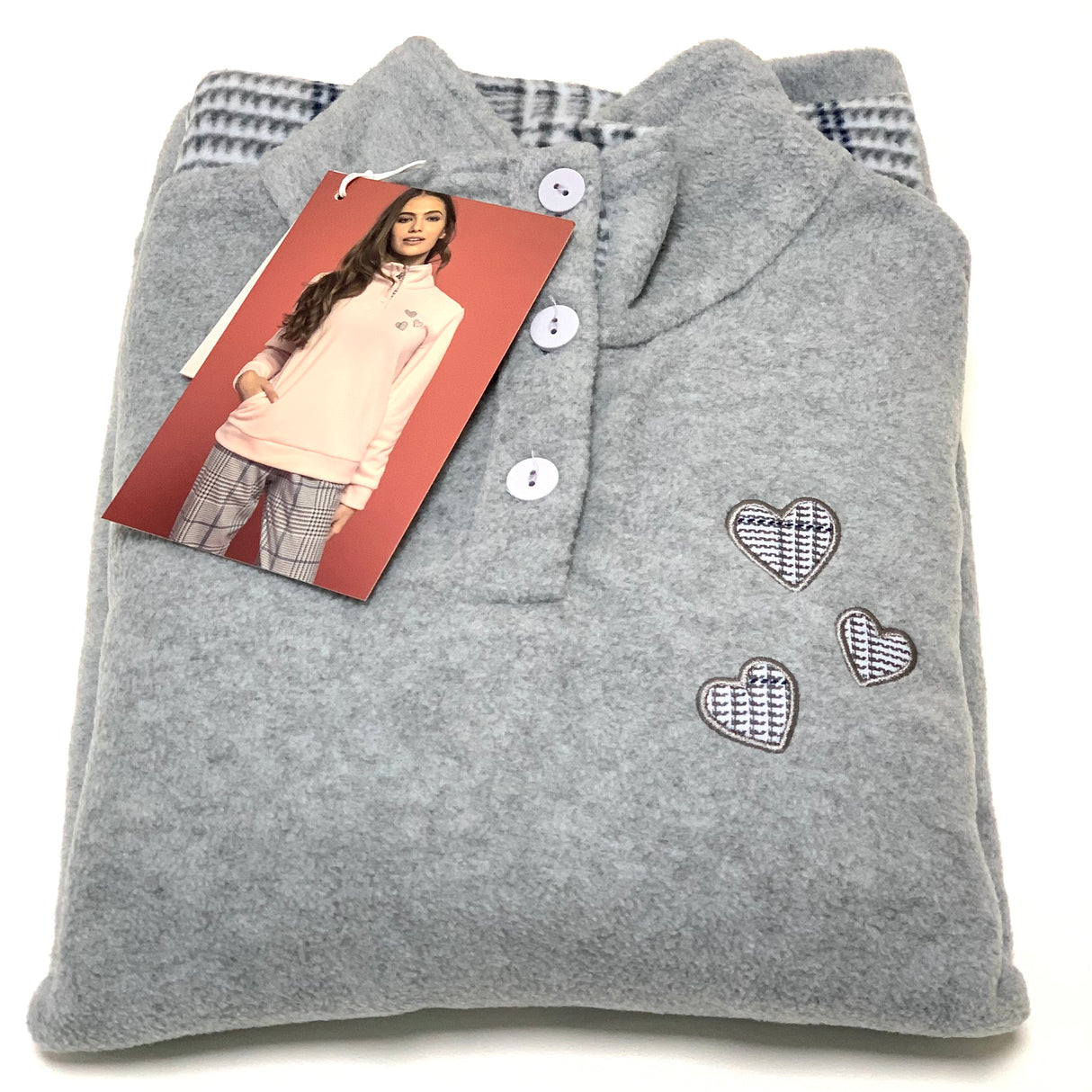 Noidìnotte Women's Valentine Microfleece Pajamas