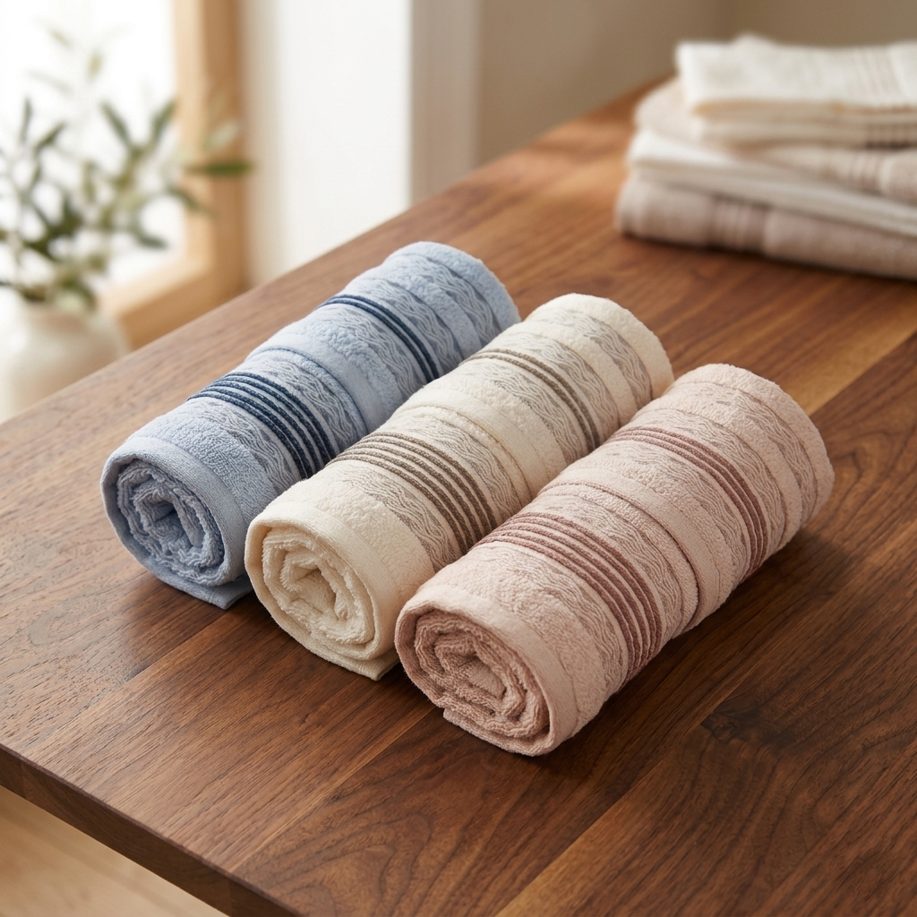 Set asciugamani 3 più 3 Botticelli Home modello Carmen in spugna Assortimento B