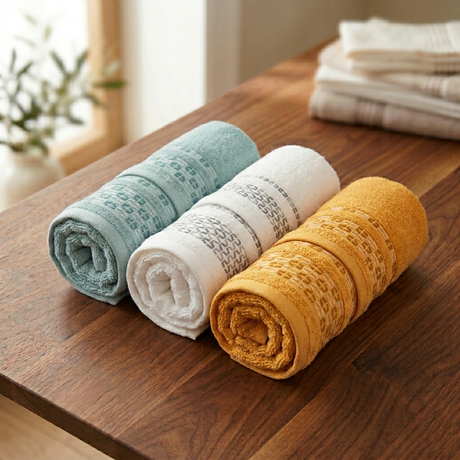 Set asciugamani 3 più 3 Botticelli Home modello Nicole in spugna Assortimento A