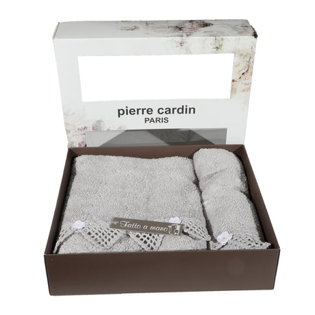 Set Asciugamani Bagno Spugna Pierre Cardin Elegant Viso + Ospite Vari Colori