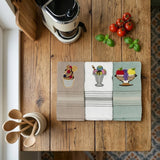 Strofinacci da cucina in cotone modello Gelati Botticelli Home ambientati