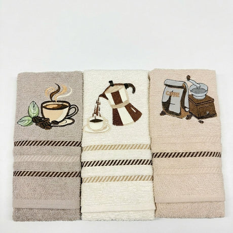 Set 3 strofinacci Botticelli Home Napoli 50x70 cm in puro cotone