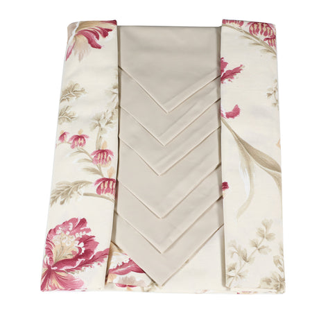 Rectangular Tablecloth and Napkins 6/12 places Explosion in Flower Botticelli Home