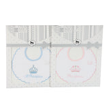 Baby Bib Embroidered My Little Royal Family Pure Cotton Various Colors