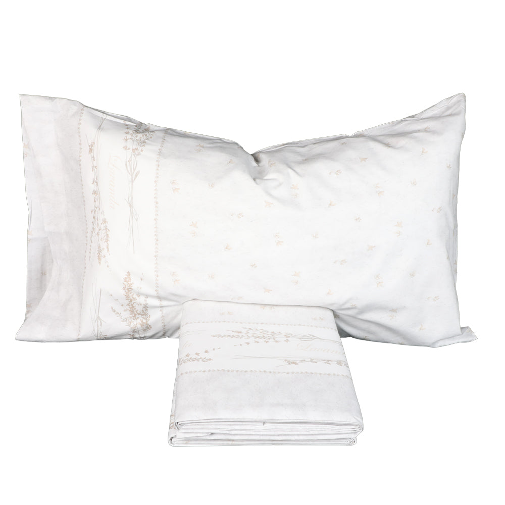 Maé double bed sheet set by Via Roma,60 Lavender Dove Grey
