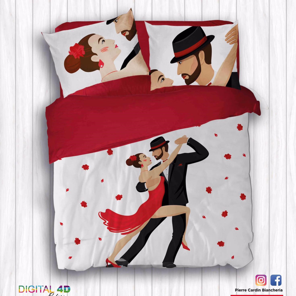 Pierre Cardin Tango Double Bed Set Digital Print