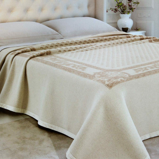 Pure Virgin Wool and Cashmere Lanerossi Serenella Double Blanket 230x270 cm