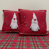 Pair of Botticelli Home Elfo Christmas Decor Cushions