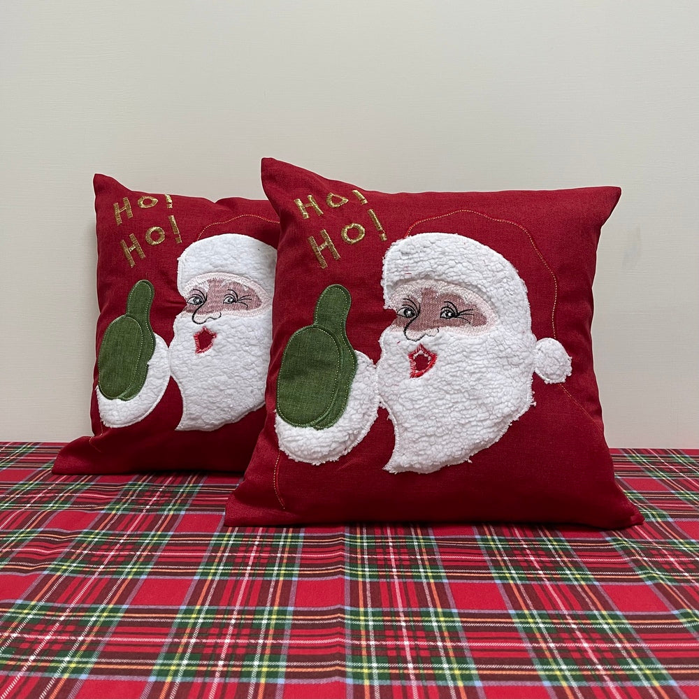 Set Di 4 Federe Per Cuscini Natalizie, Rosse E Verdi Set Di 4 Federe Per Cuscini Natalizie, Rosse E Verdi
