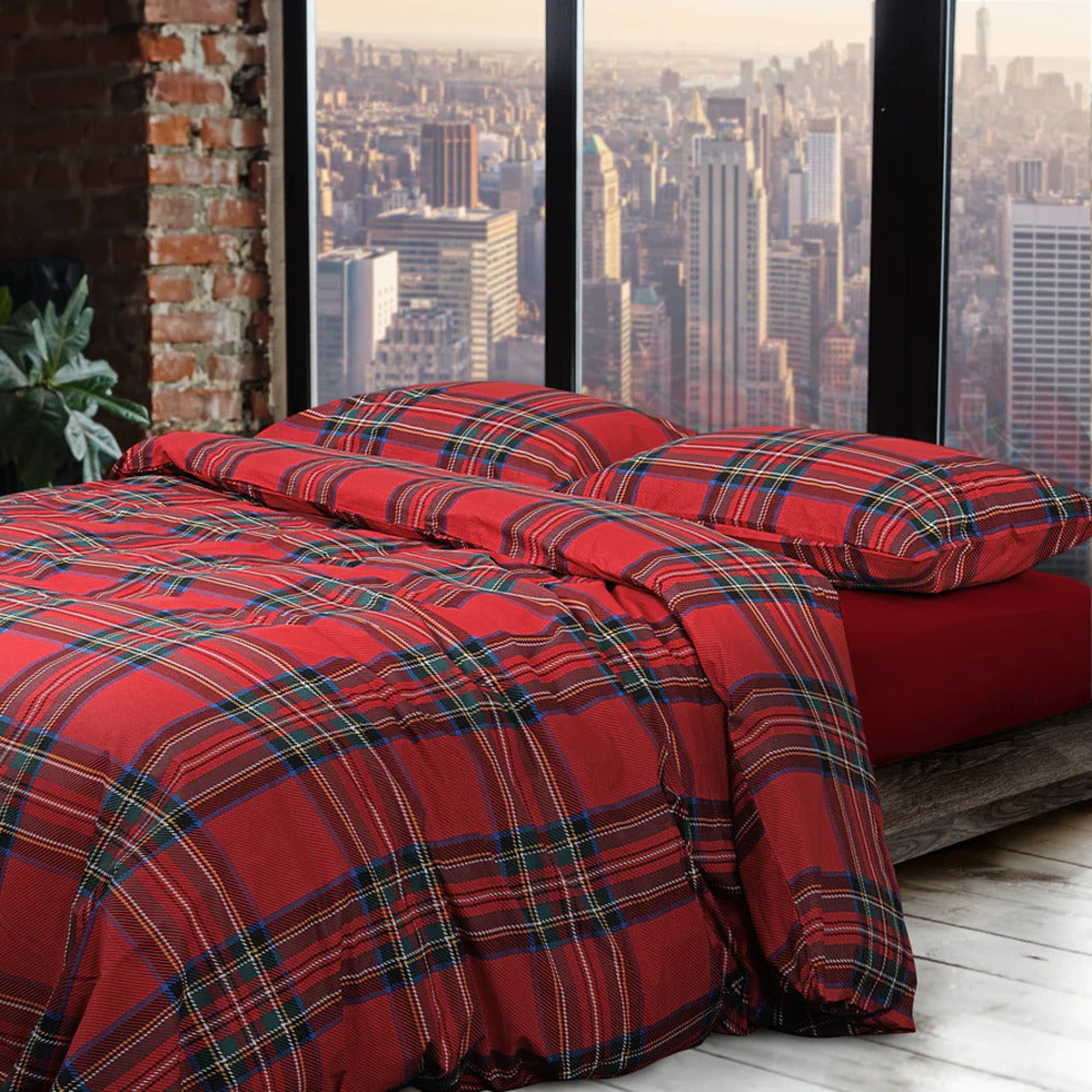 Copripiumino Matrimoniale Tartan Daunex Puro Cotone Vari Colori – Ruocco  Store