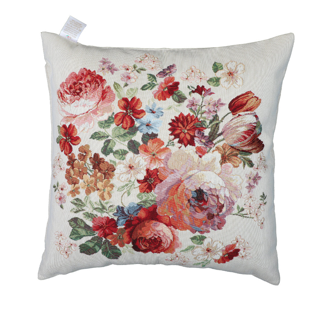 Cuscino Arredo per Divano Emily Home Flora in Gobelin 45x45 cm