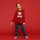 Noidìnotte Teddy Warmer Baumwollpyjama für Mädchen