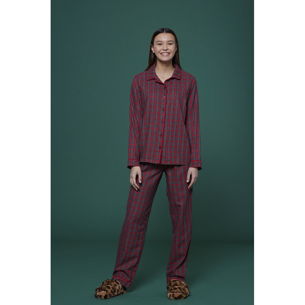 Noidìnotte Tartan Women's Flannel Pajamas