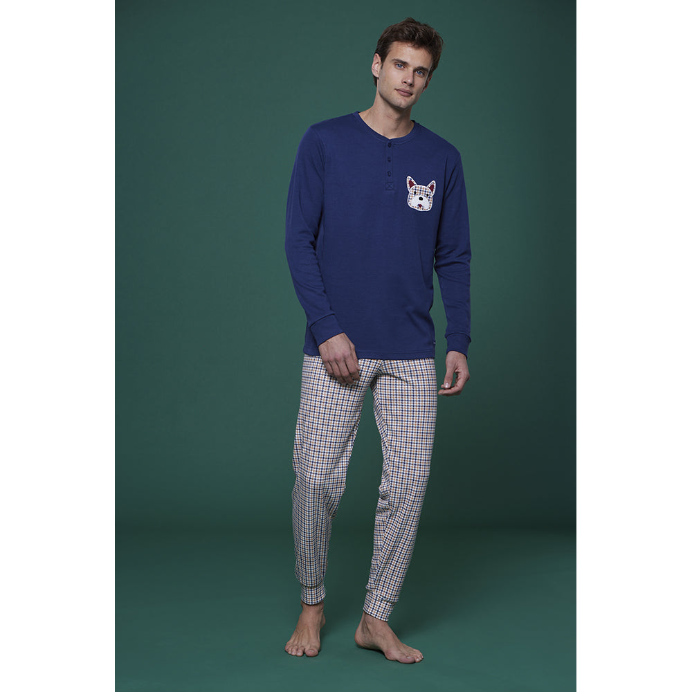 Men's Pajamas in Warm Cotton Noidìnotte 2538