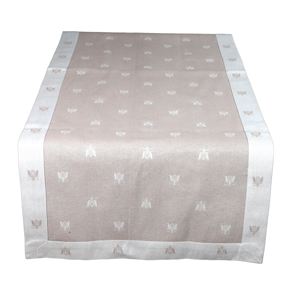 Table Runner Umbrian Artistic Fabric Ape Line Pure Cotton Raw Color 50x150 cm