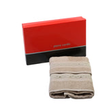 Pierre Cardin Braid Face + Guest Bath Towel Set, Taupe