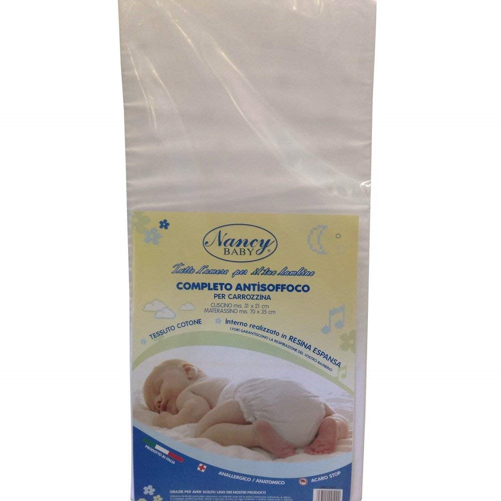 Anti-suffocation Mattress and Pillow Set for Nancy Baby Alma Crib and Pram