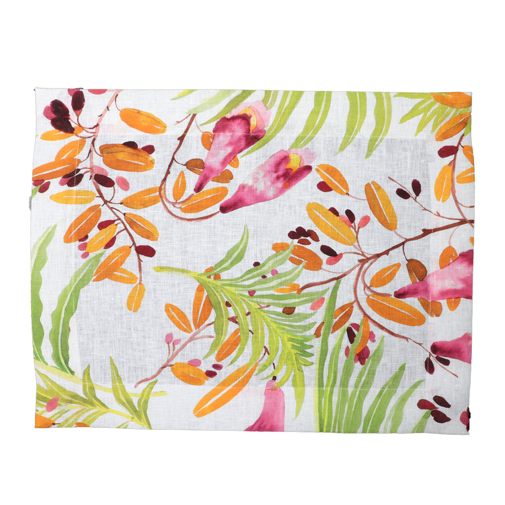 Underplate in Printed Linen Artistic Fabric Umbro Amaranta 50x40 cm