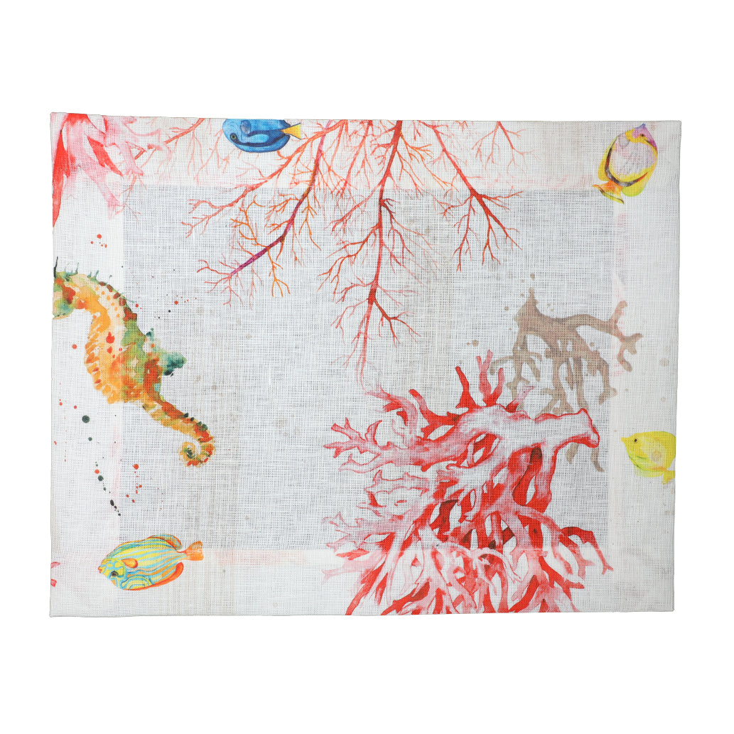 Precious Palau Red Underplate 50x40 cm Printed Linen