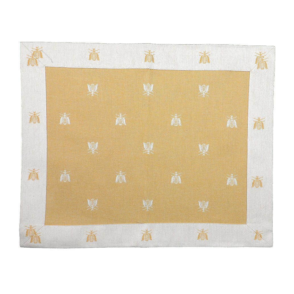 Umbrian Artistic Fabric Underplate Ape Line 50x40 cm Pure Cotton Yellow