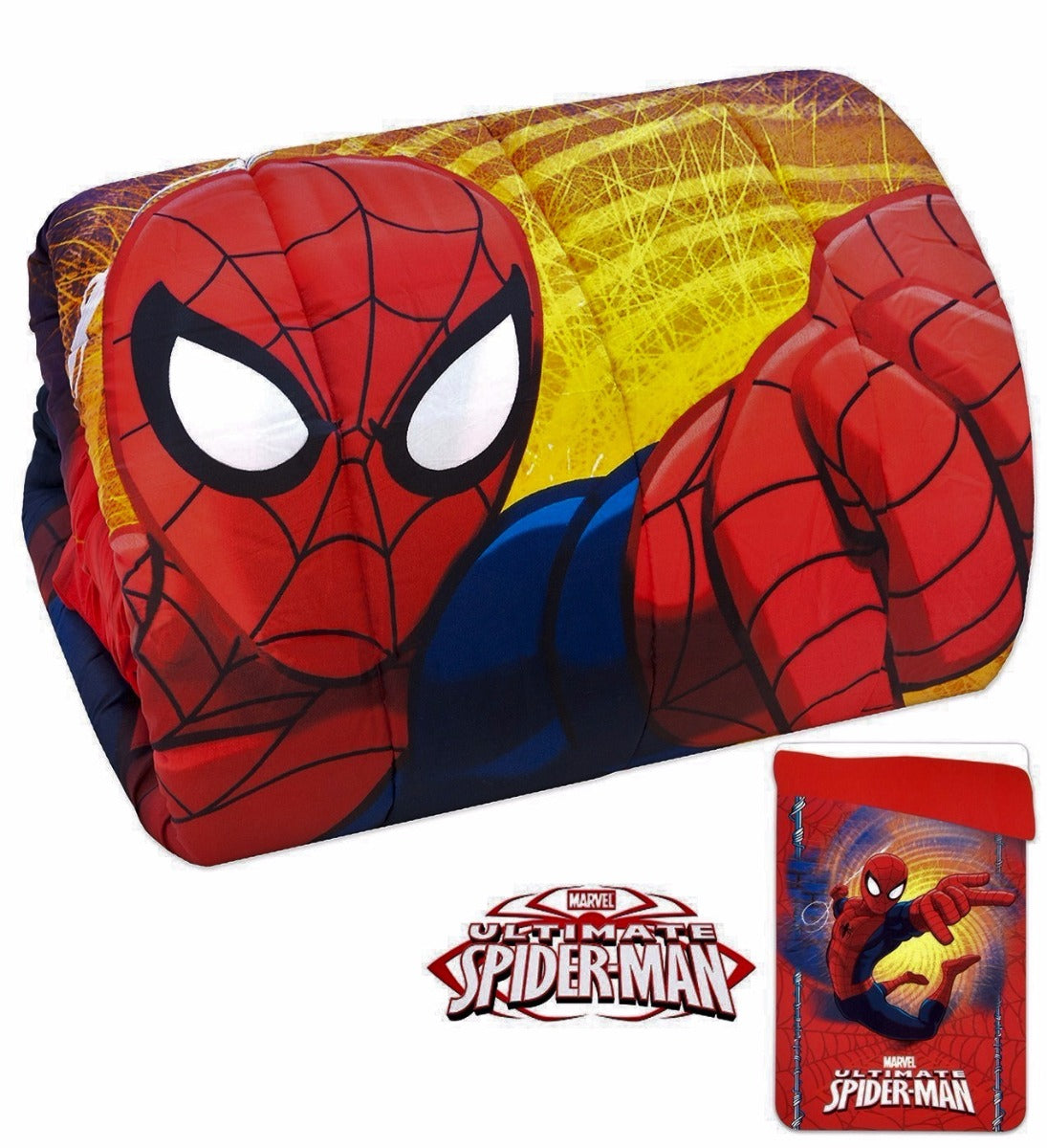 Trapunta Letto Singolo Marvel Spider Man in Microfibra Rosso 180x260 cm
